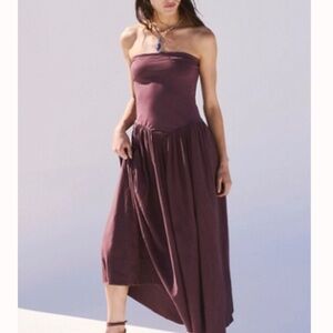 Free People Onda Drop-Waist Tube Midi